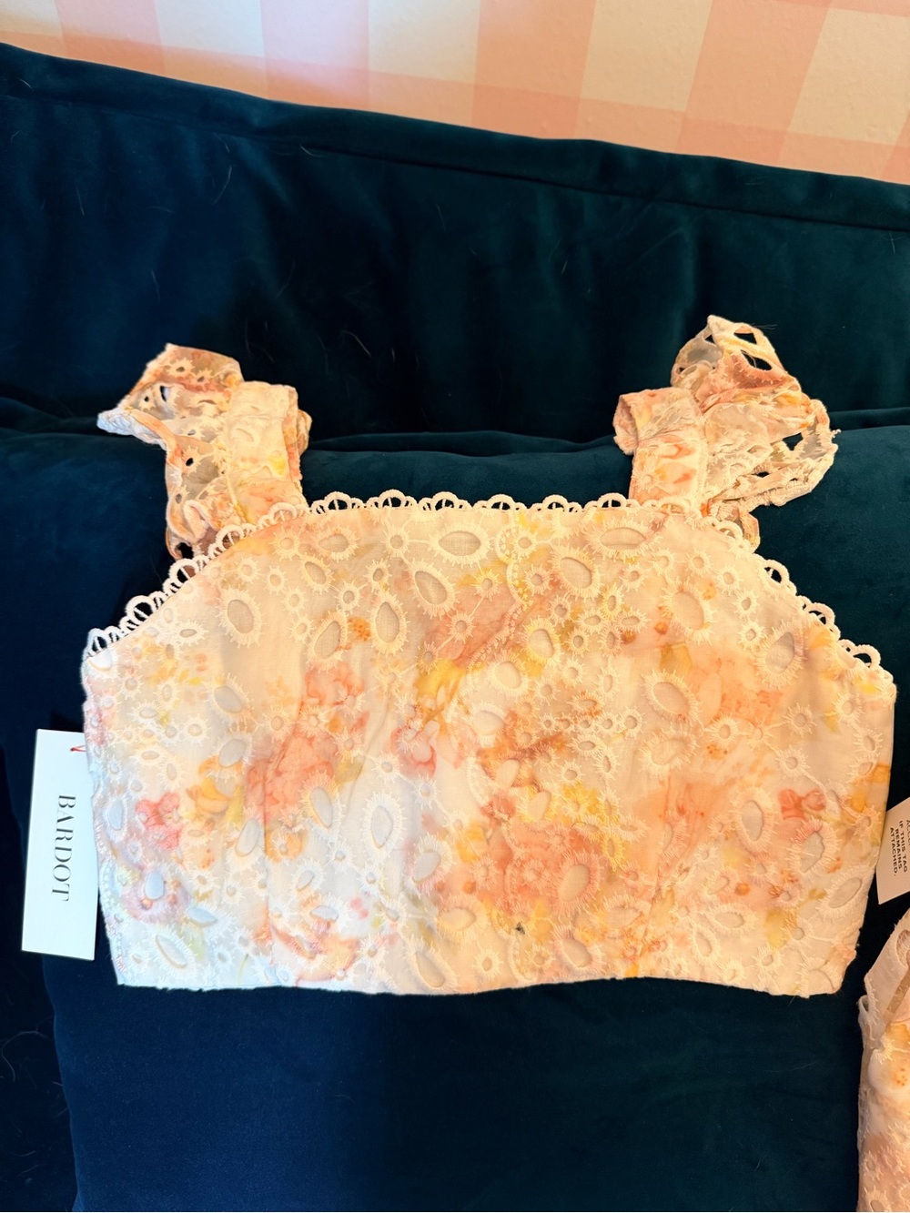 Bardot Junior Girls Thalia Broderie White Eyelet Floral Two-Piece Set - Picture 6 of 7